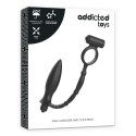 Addicted Toys wtyczka anatomiczna z pierścieniem i funkcją wibracji, czarna