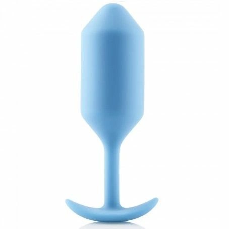 B-Vibe Snug Plug 3 korek anatomiczny silikonowy 180g niebieski