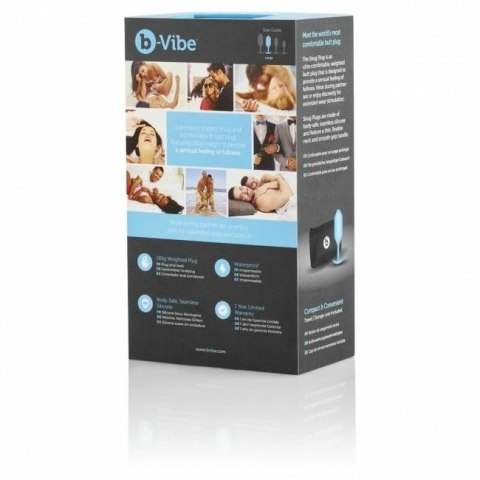 B-Vibe Snug Plug 3 korek anatomiczny silikonowy 180g niebieski