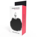 Darkness Korek z ogonem czarny 7 cm - silikonowy akcesorium dekoracyjne