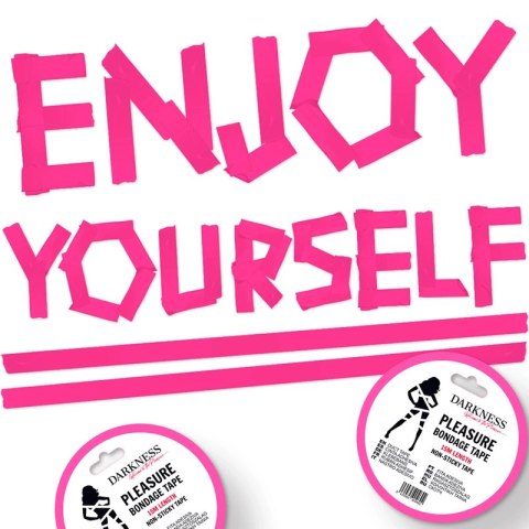 Darkness Pink Bondage Tape 15m - Nieklejąca Taśma Funkcyjna