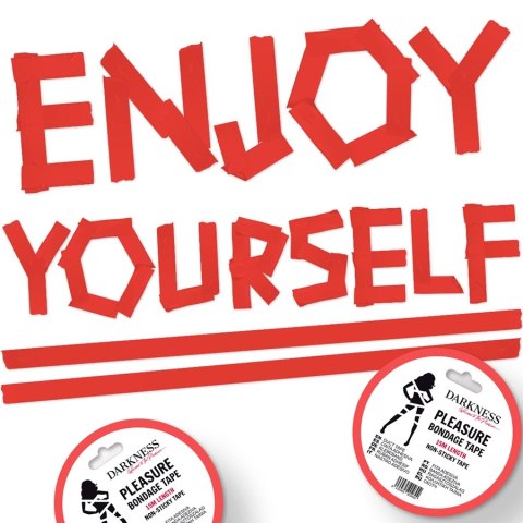 Darkness Taśma Bondage Czerwona 15m - Wytrzymała Bezklejowa