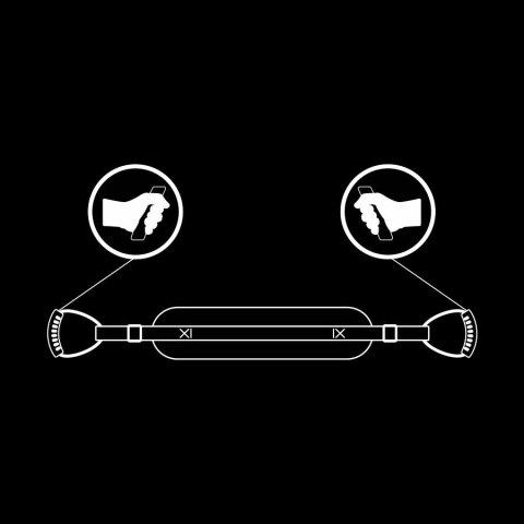 Fetish Submissive uprząż typu piesek, regulowana, wyściołka neoprenowa