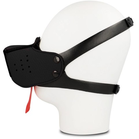 Ohmama Fetish - Maska typu kaganiec czarna, regulowana, uniwersalna