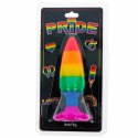 ToyJoy Pride Hunk 10,5 cm silikonowy model w kolorach tęczy