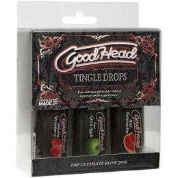 Doc Johnson GoodHead Tingle Drops zestaw 3 smakow 3x30ml