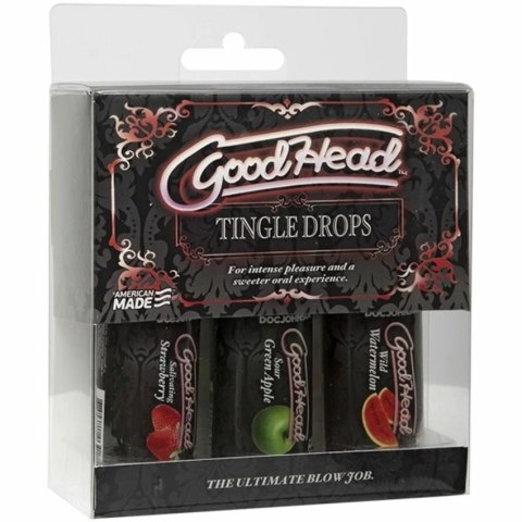 Doc Johnson GoodHead Tingle Drops zestaw 3 smakow 3x30ml