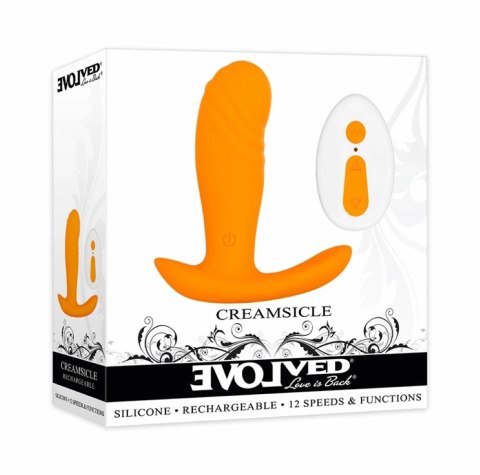 Evolved Novelties Creamsicle Orange - Wibrująca zatyczka analna z pilotem