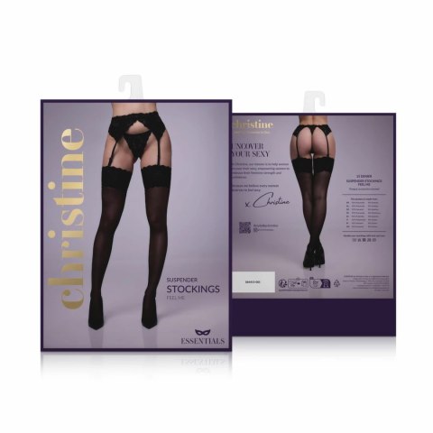 Feel Me Garter Stockings pończochy z koronkowym wykończeniem 15 DEN
