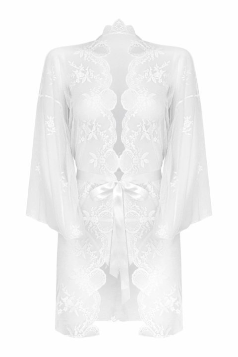 Flower Lace Kimono Set White - elegancki komplet z delikatnej koronki