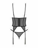 Obsessive Freedom Euridia Gorset i Stringi Czarny Komplet Lingerie