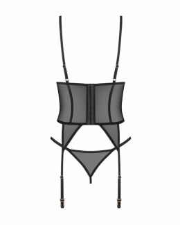 Obsessive Freedom Euridia Gorset i Stringi Czarny Komplet Lingerie