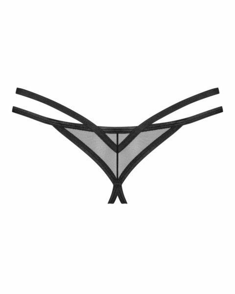 Obsessive Freedom Euridia Stringi z Prześwitującej Tkaniny Czarny