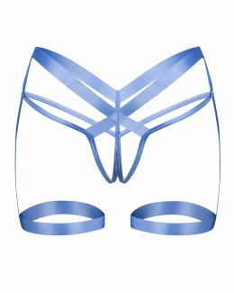 Obsessive Freedom Shaderi pas biodrowy typu thong niebieski elastyczny