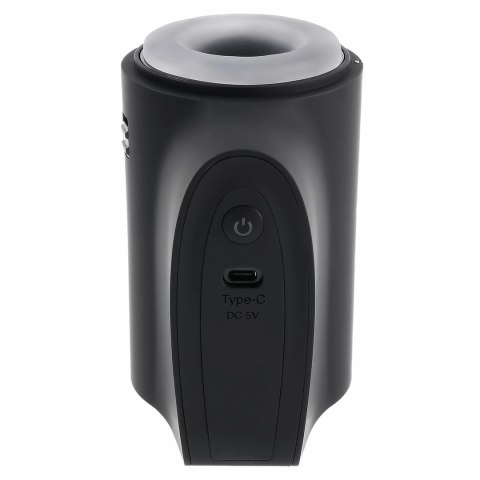 Playboy Come Along Black - dwustronna maszyna intymna z teksturą