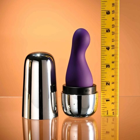 Playboy The Jet Set Vibe Purple - Elegancki wibrator silikonowy USB