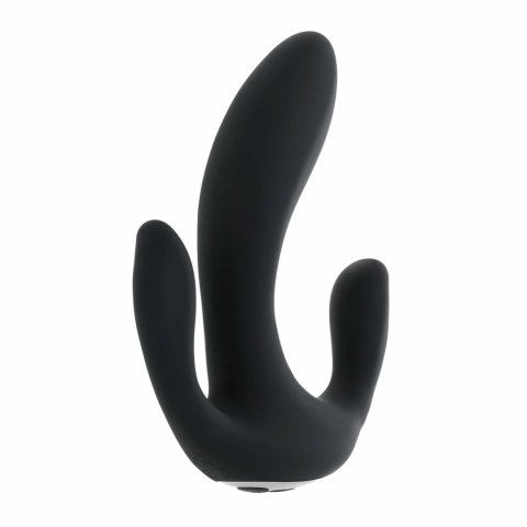 Playboy Triple Threat Black - Wielofunkcyjny wibrator trojstrefowy