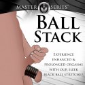 XR Brands Ball Stack anatomiczny pierścień elastyczny TPE czarny