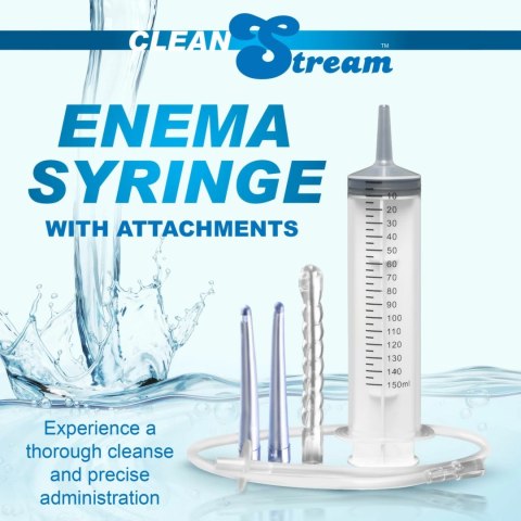 XR Brands Enema Syringe 150 ml z 3 końcowkami i przewodem 60 cm