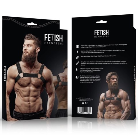 Fetish Submissive Attitude Uprząż Neoprenowa Regulowana Czarna Unisex