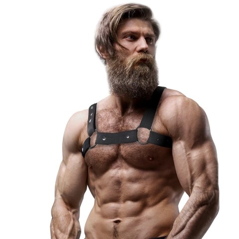 Fetish Submissive Attitude Uprząż Neoprenowa Regulowana Czarna Unisex