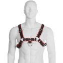 Fetish Submissive Body Harness skorzany czarno-czerwony, uniwersalny