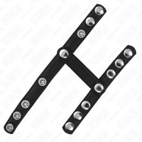 KINK Pasek Regulowany 3w1 - Skorzany Pierścień z Oddzieleniem, Czarny