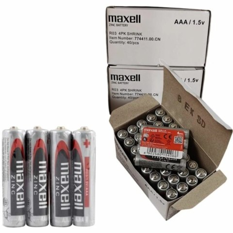 Maxell AAA R03 Bateria cynkowo-manganowa 1,5V 4 sztuki blister