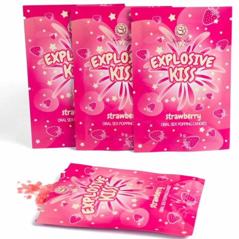 Secret Play Popping Candies Truskawkowe 9g - Musujące cukierki w saszetce