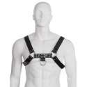 Svenjoyment Harness Skorzany Body z Łańcuchem, Regulowany, Czarny S-XL