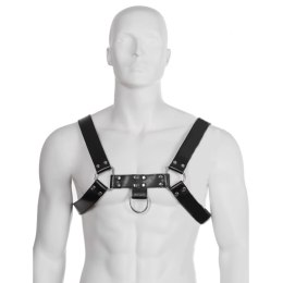 Svenjoyment Harness Skorzany Body z Łańcuchem, Regulowany, Czarny S-XL