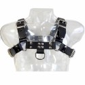 Svenjoyment Harness Skorzany Body z Łańcuchem, Regulowany, Czarny S-XL