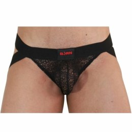 BURN Jock Lingerie 005 Czarny XL - Designerski Pas Biodrowy