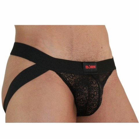 BURN Jockstrap 005 M czarny - designerska bielizna z połyskiem