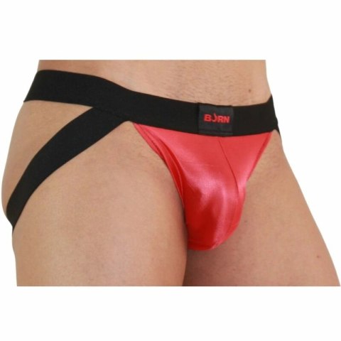BURN Jockstrap 010 Czerwono-Czarny S - stylowy pas biodrowy