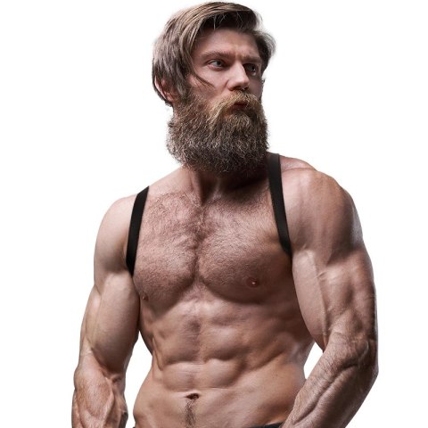 Fetish Submissive Attitude uprząż męska z eko-skory, regulowana, czarna