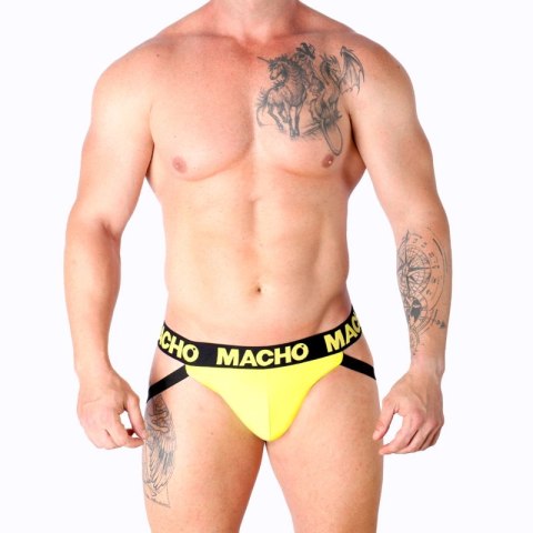 MACHO MX25A Jockstrap Lycra żołty S - sportowa bielizna męska