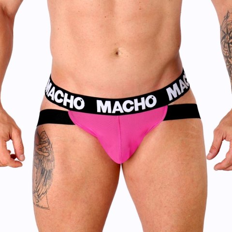 MACHO MX28FR Jockstrap XL rożowy neonowy - elastyczna bielizna sportowa