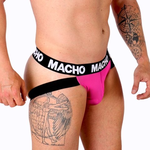 MACHO MX28FR Jockstrap XL rożowy neonowy - elastyczna bielizna sportowa