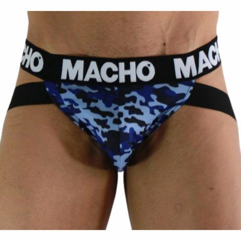 MACHO MX28MA Jockstrap anatomiczny Military Blue S - elastyczny kroj