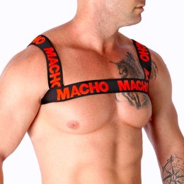 Macho Double Red - Podwojne Elastyczne Szelki Regulowane Unisex