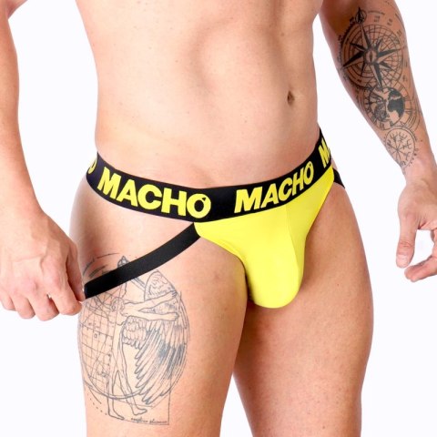 Macho MX25A Jockstrap Lycra żołty M - sportowa bielizna męska
