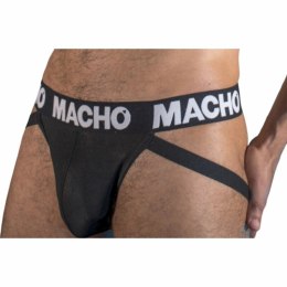 Macho MX25NN Jockstrap Czarny S - elastyczna połprzezroczysta bielizna