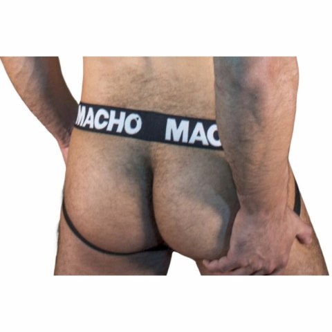 Macho MX25NN Jockstrap Czarny S - elastyczna połprzezroczysta bielizna