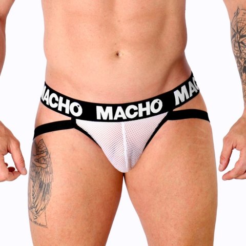 Macho MX26X1 Jockstrap Grid połprzezroczysty biały L