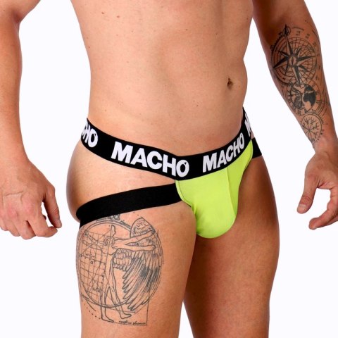Macho MX28FA Jockstrap żołty S - anatomiczny, lycra, podwojne paski