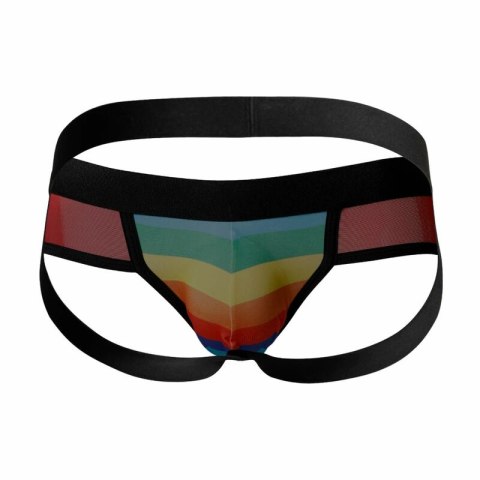 Cut4Men Jockstrap Rainbow XL - sportowa bielizna, ergonomiczny fason