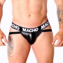 MACHO MX25NC JOCK M Czarny Anatomiczny Pas Z Elastycznej Skory