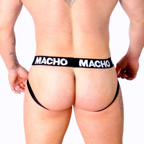 MACHO MX25NC Jock anatomiczny czarna skora XL