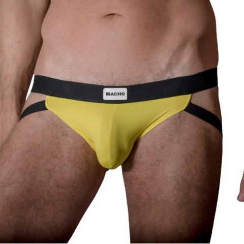 Macho MX22A Jockstrap L/XL żołty - anatomiczna konstrukcja i lycra